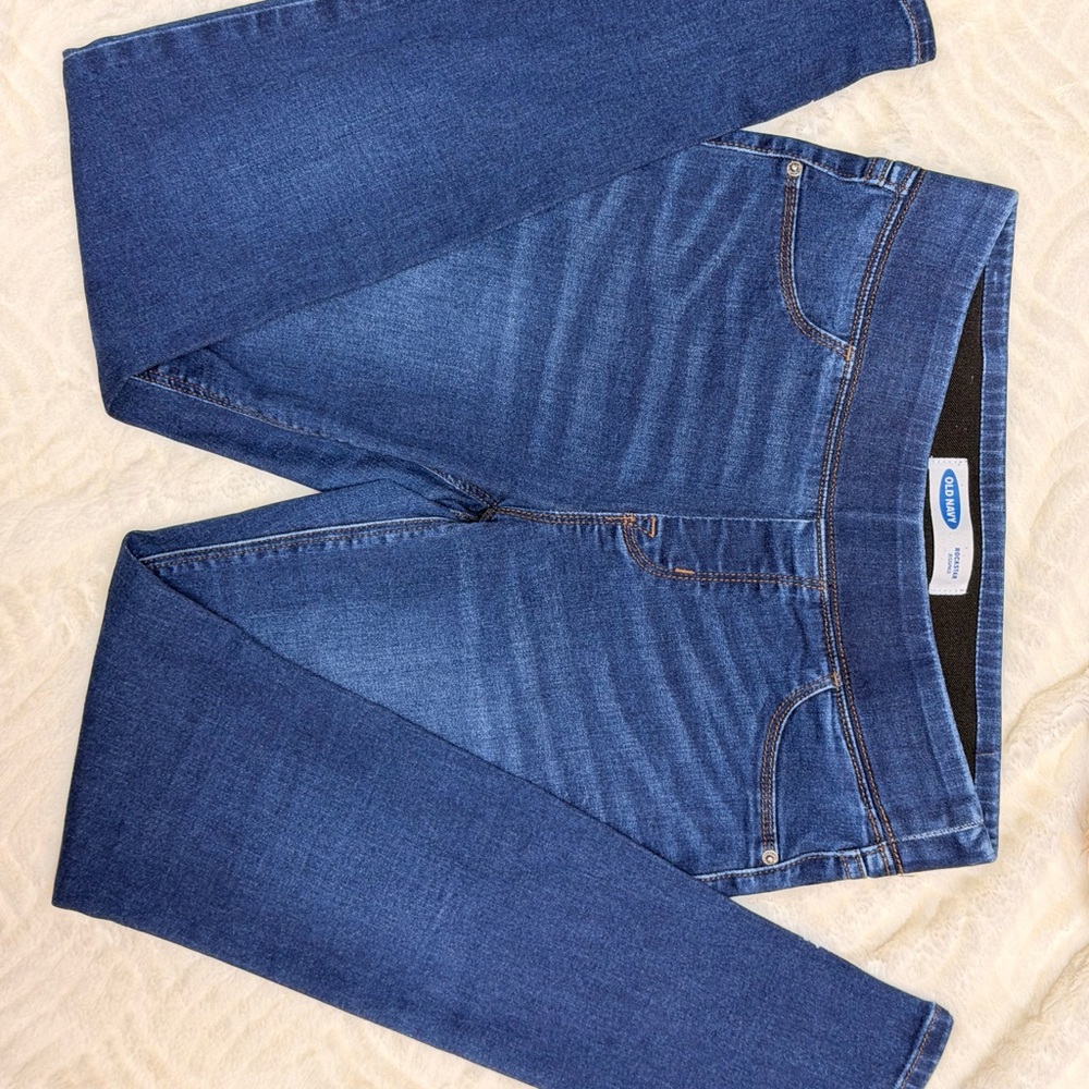 Old Navy Jeggings Pull On Skinny Dark Wash Stretch Jeans - Picture 5 of 5